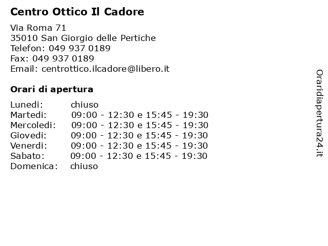 Ottica cadore san deals giorgio delle pertiche